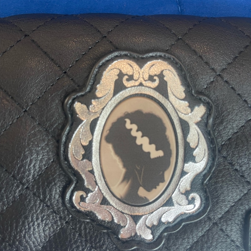 Exclusive Universal Studios Bride of Frankenstein Black Quilted Handbag